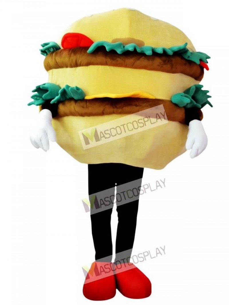 High Quality Adult Hamburger with Cheese Mascot Costume