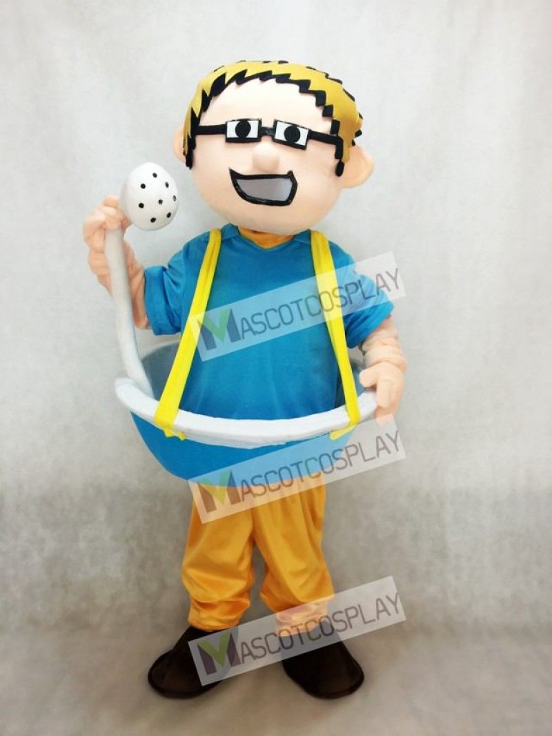 Bathtub Man plus Shower Head Mascot Costume