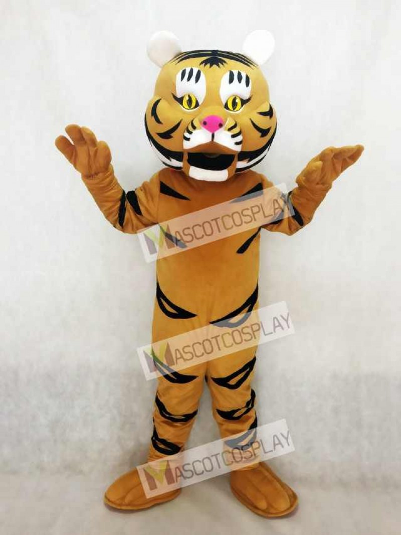 High Quality Adult Yellow Orange Tiger Ted Mascot Costume