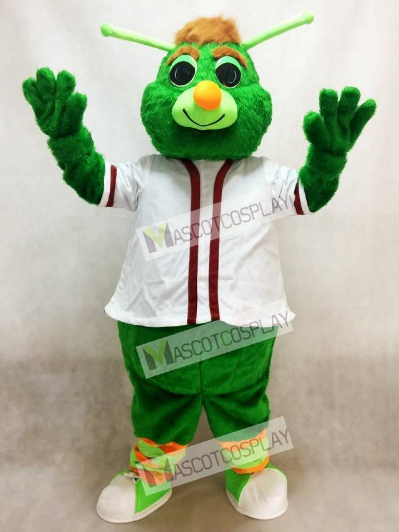 Green Guilford the Grasshopper Mascot Costume