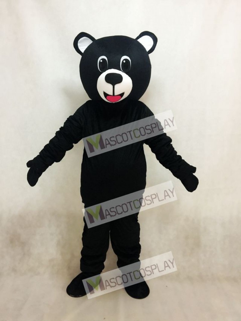 Black Lucky Bear Mascot Costume with Big Belly