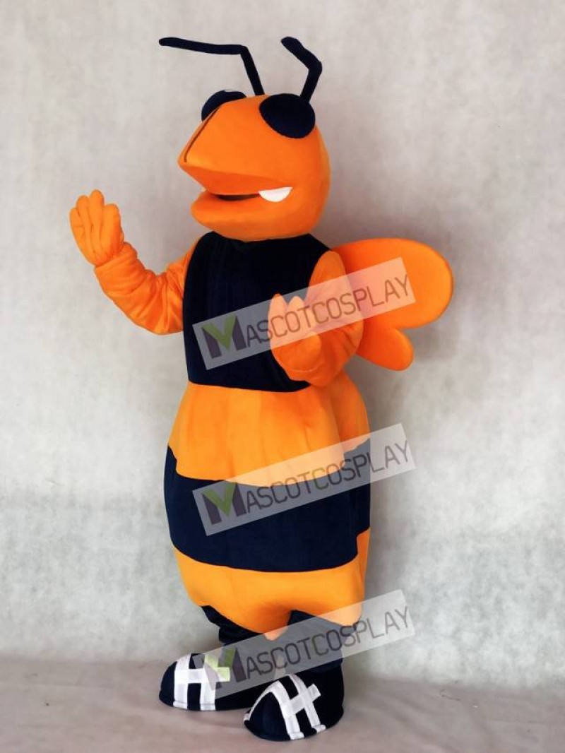 Orange and Navy Blue Adult Hornet Bee Mascot Costume