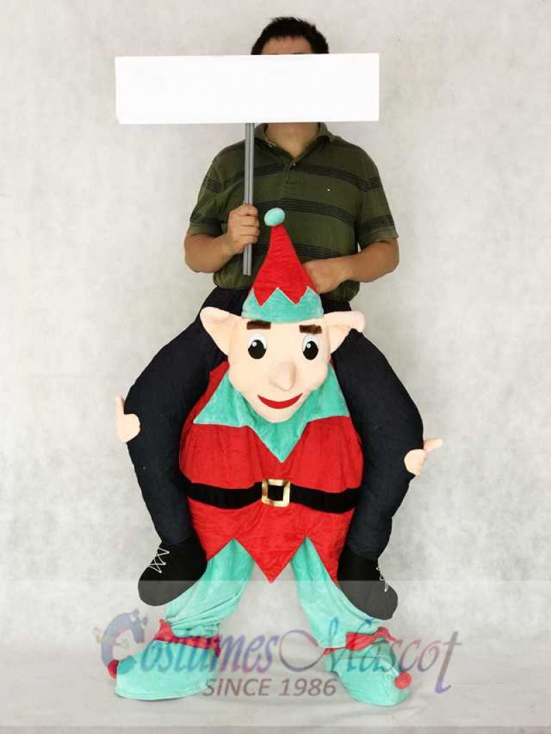 Elf Carry Me Piggy Back Ride On Novelty Mascot Costume