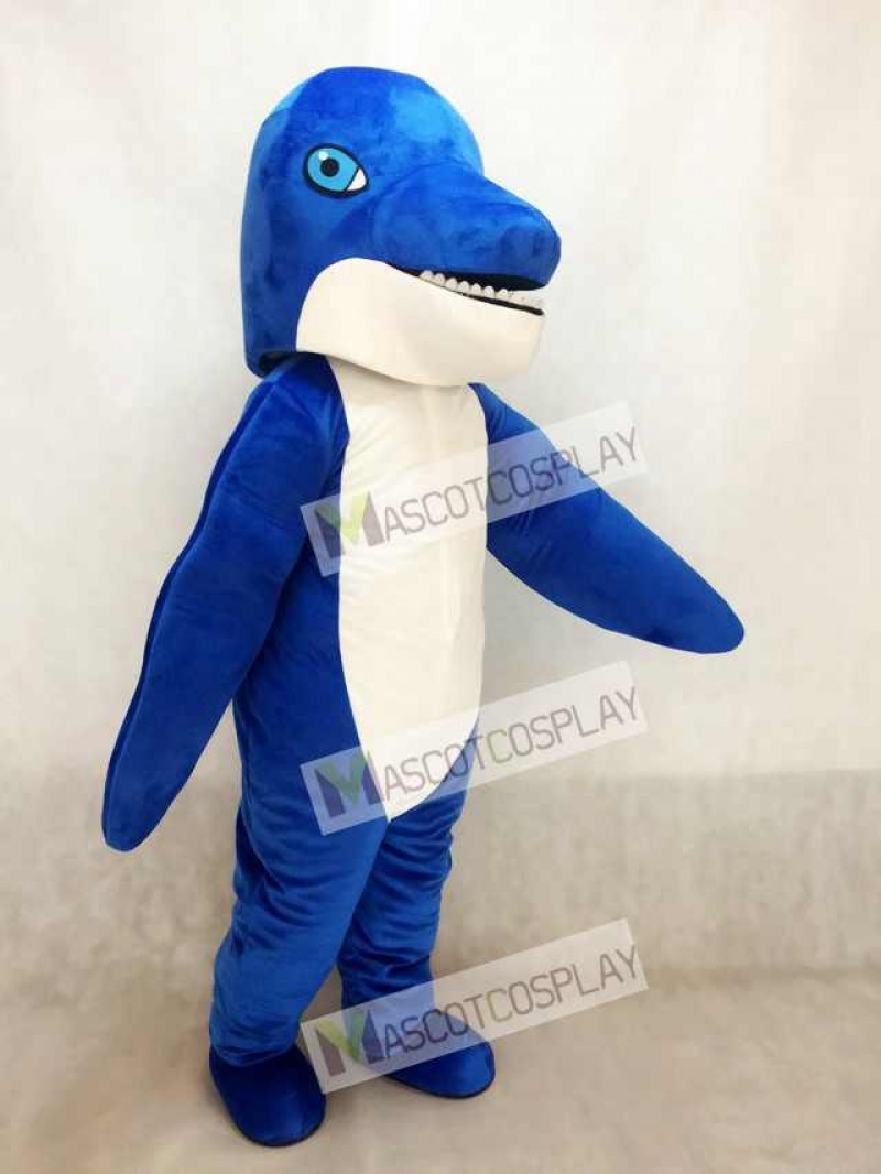 New Blue Dolphin Mascot Costume