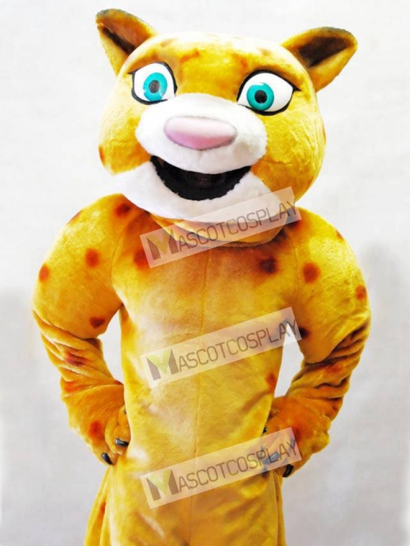 Cute Yellow Leopard Mascot Costume