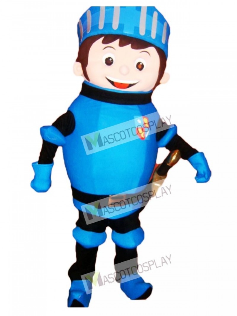 Blue Mike the Knight Mascot Costume