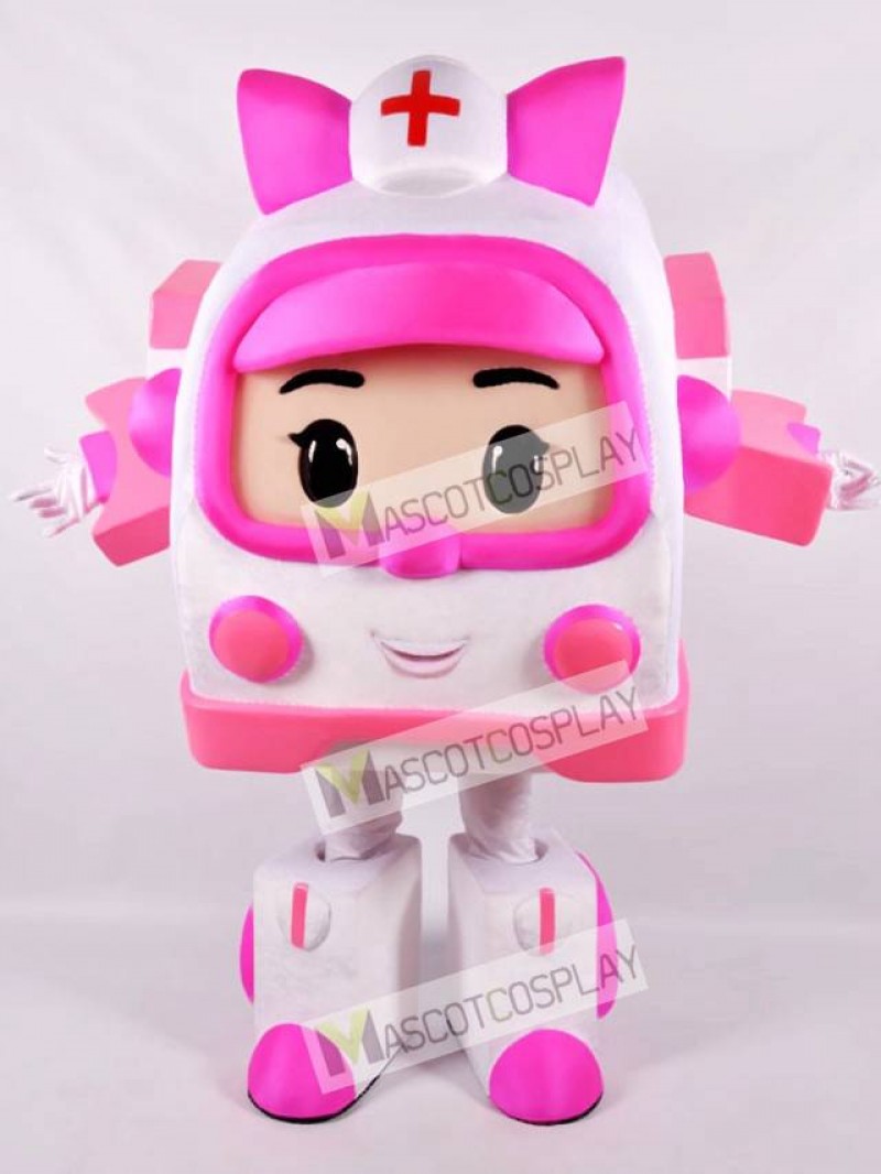 Pink Robotic Car Mascot Costume Cartoon