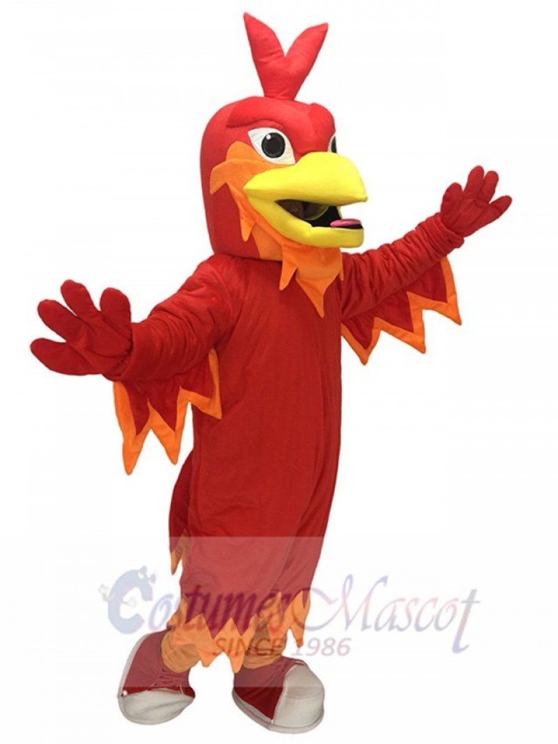 Red Phoenix Mascot Costume