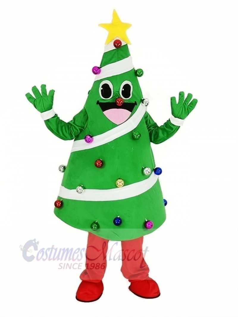 Christmas Xmas Tree Mascot Costume Cartoon