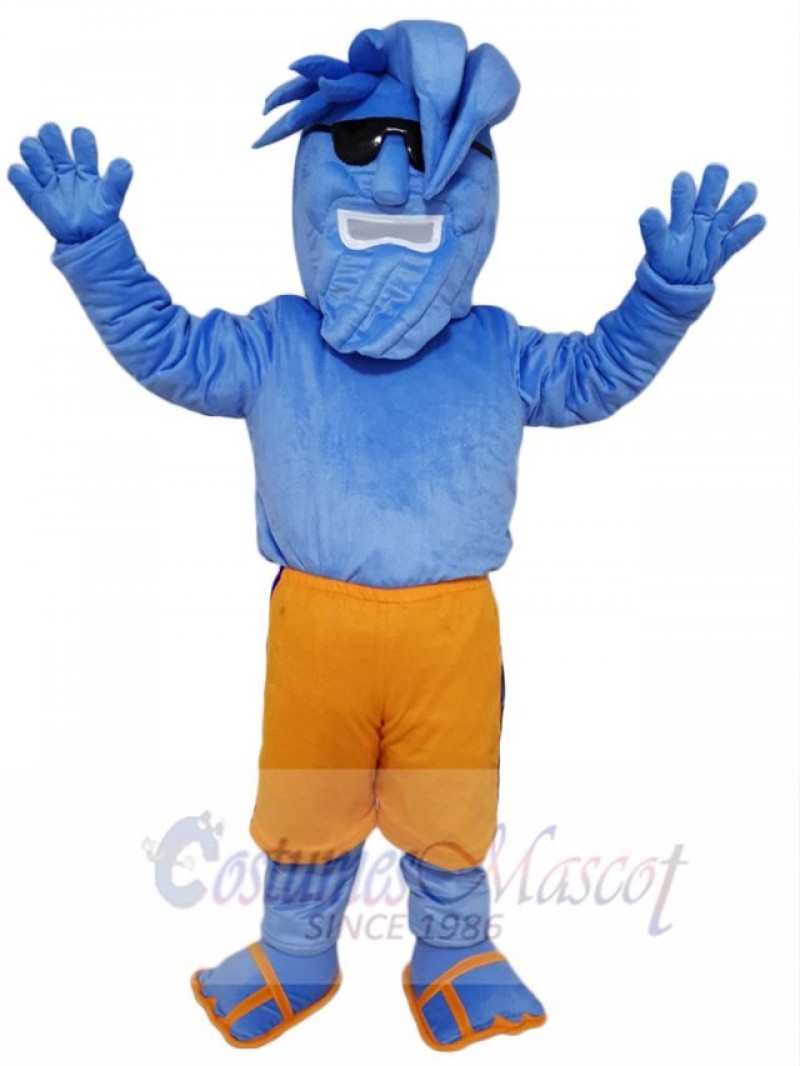 Willy the Wave Blue Waves with Sunglasses Mascot Costume
