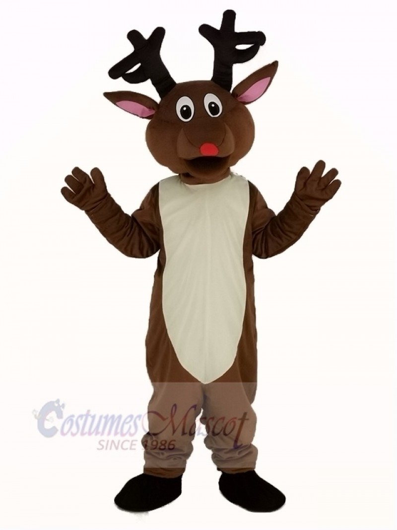 Christmas Brown Reindeer Mascot Costume