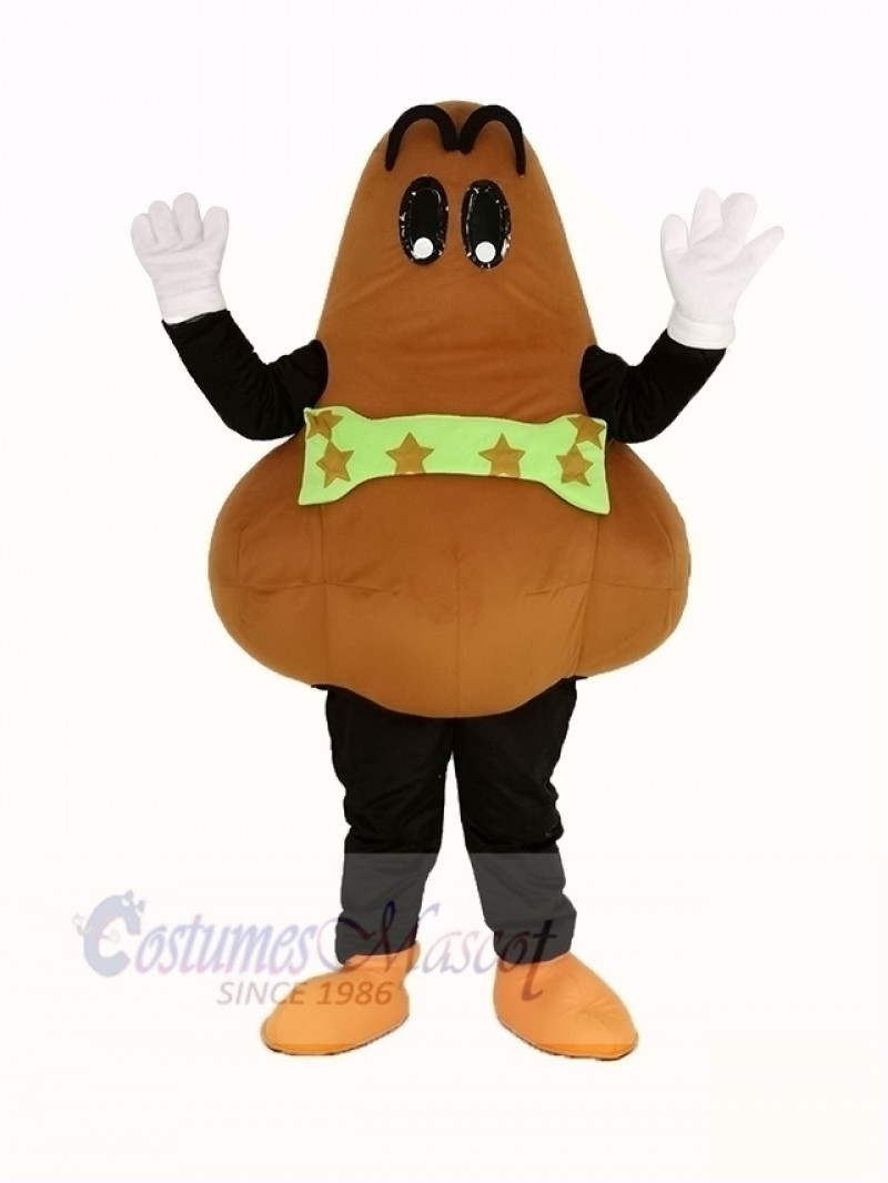 Brown Nose Mascot Costume Cartoon