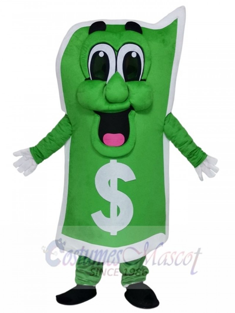 Green US Dollar Bill Mascot Costumes