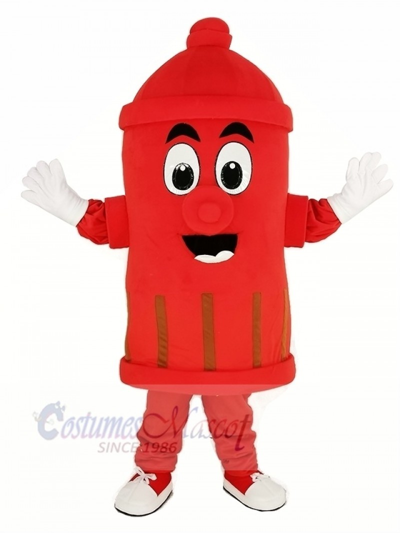 Red Public Utilities Fire Hydrant Mascot Costume