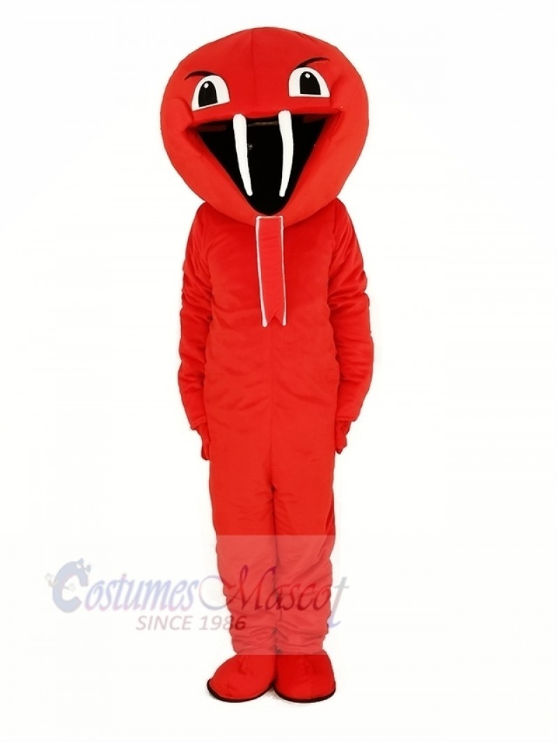Red Cobra Snake Mascot Costume Animal