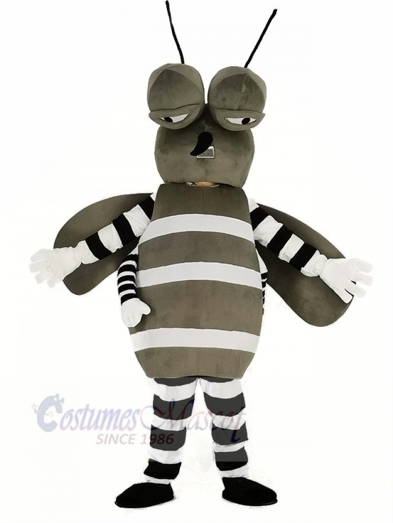 Gray Mosquito Mascot Costume Animal	