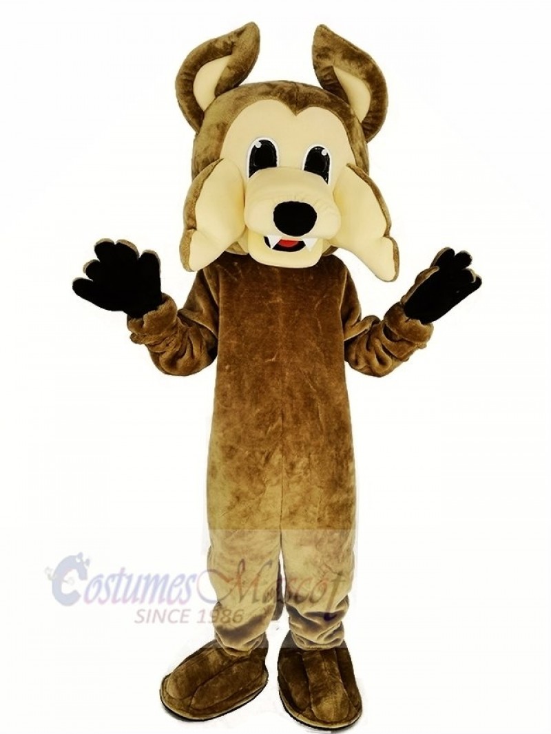 Brown Coyote Mascot Costume Wolf Animal