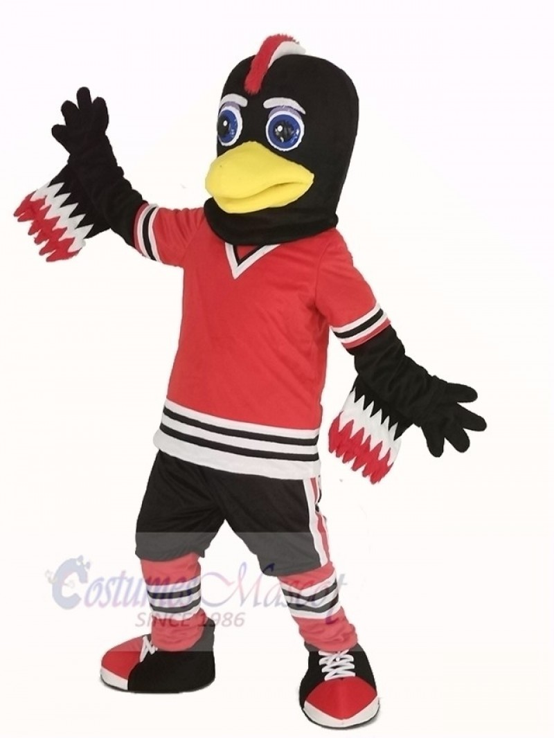 Tommy Hawk in Red T-shirt Mascot Costume