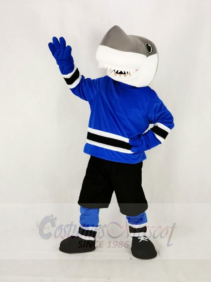 School Sharks with Black Sweatpants Mascot Costume College