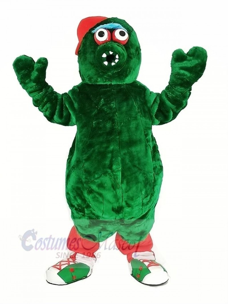 Red Hat Green Monster Mascot Costume