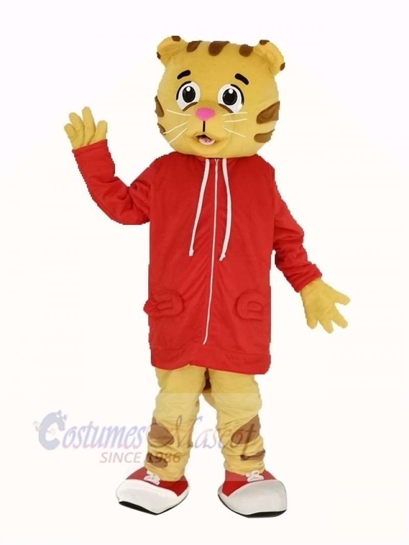 Daniel Tiger with Red Coat Mascot Costume
