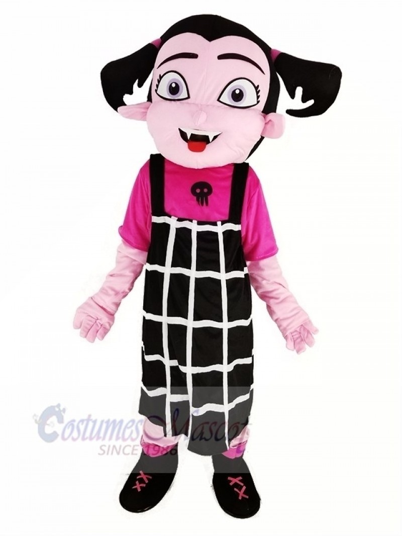 Vampire Girl with Dress Mascot Costumes Cartoon