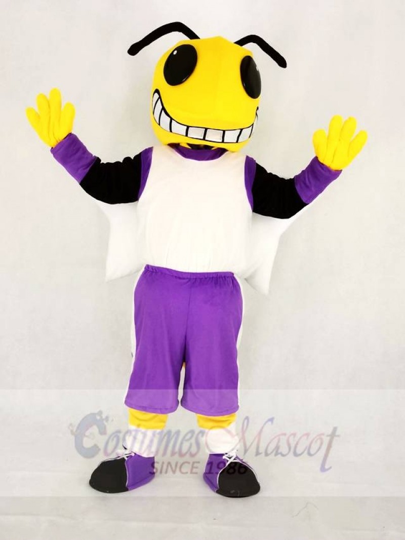 Yellow Hornets with White Vest Mascot Costume