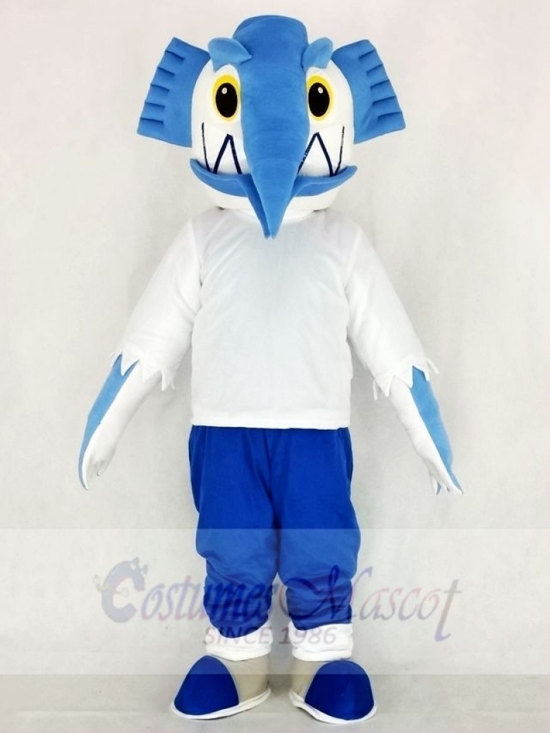 Realistic Swordfish Mascot Costume Cartoon