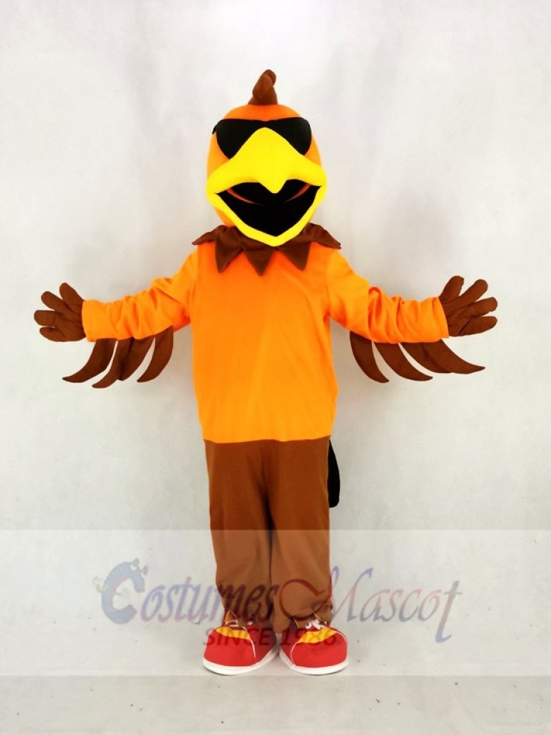 Cool Rock Chicken Rooster Mascot Costume Cartoon	