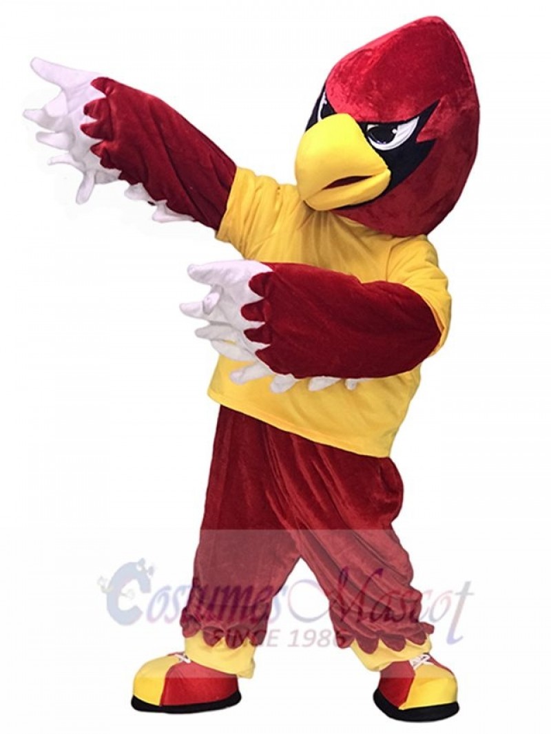 Red Cardinal in Yellow Shirt Mascot Costumes Bird Animal