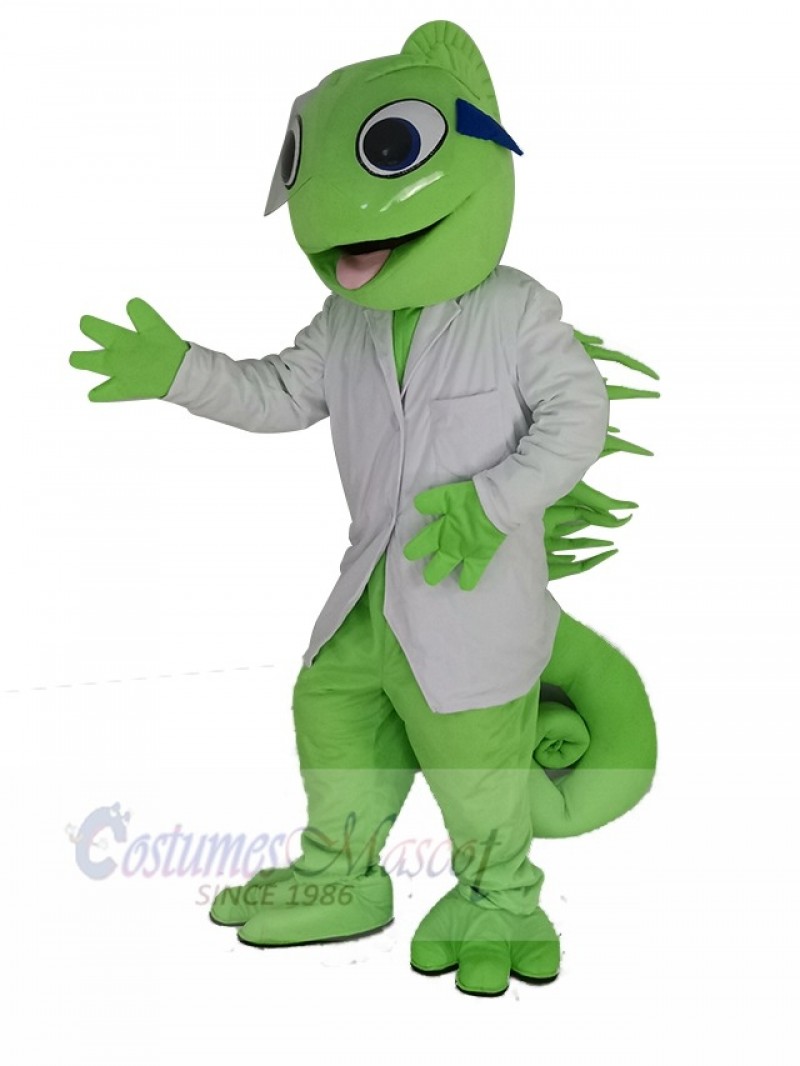 Chameleon Lizard Iguana Green Reptile Mascot Costume