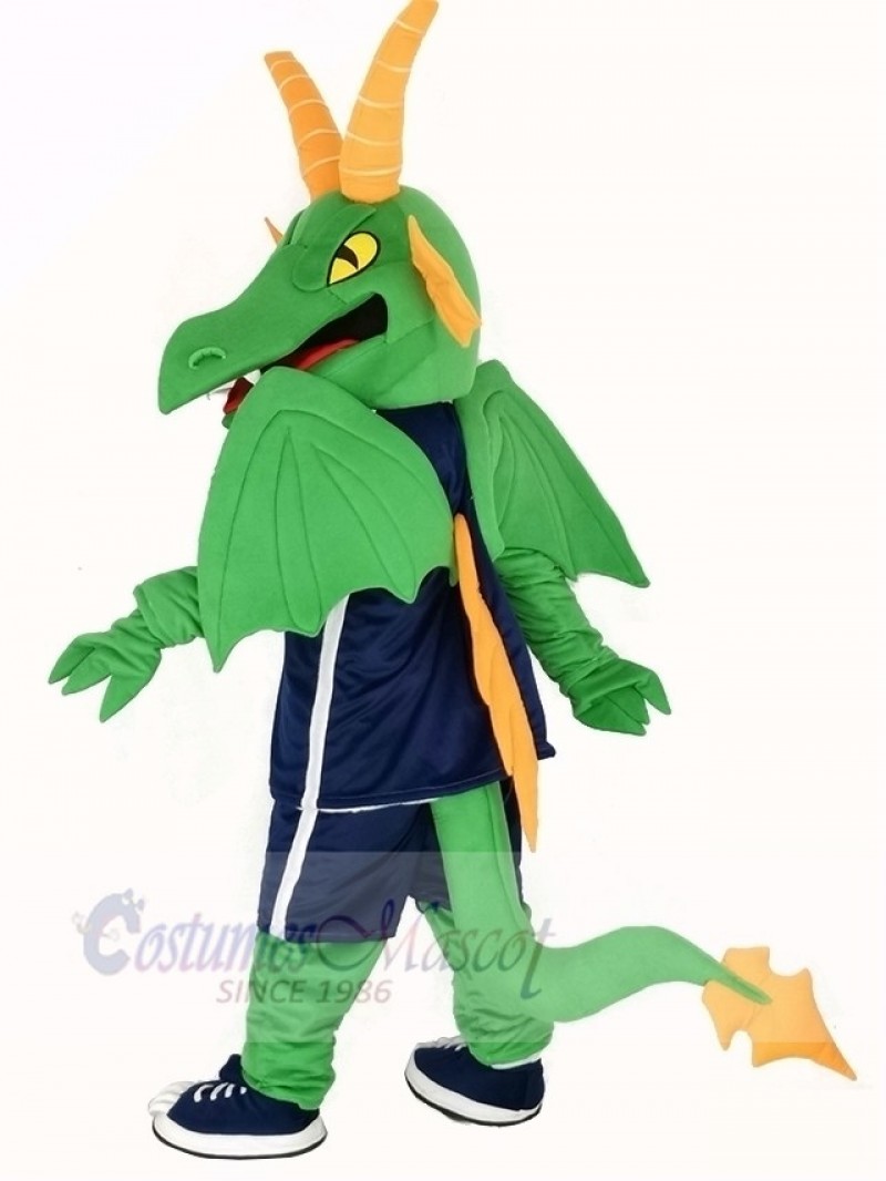 Green and Orange Dragon Mascot Costume