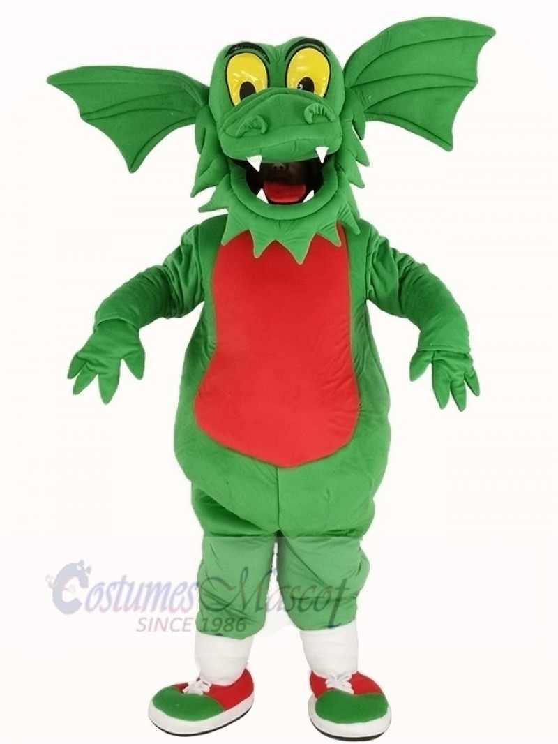 Dark Green Dragon Mascot Costume