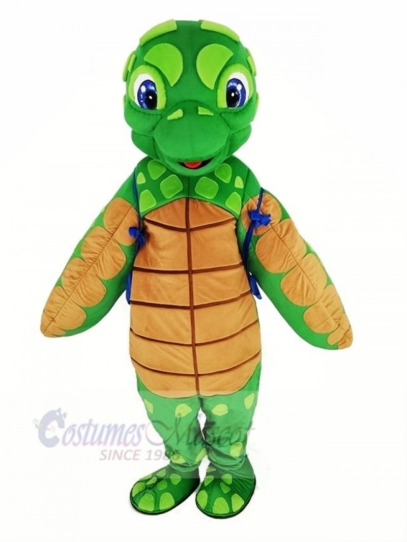 Sea Turtle with Blue Shell Mascot Costume Animal