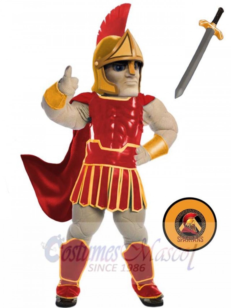 Spartan Trojan Knight Sparty mascot costume