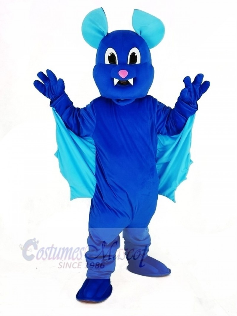 Blue Flying Bat Mascot Costume Animal