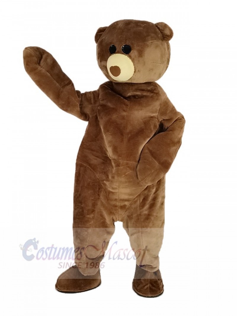 Cute Brown Bear Mascot Costume