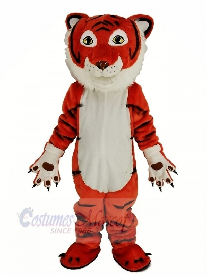 Cute Orange Tiger Mascot Costum Animal