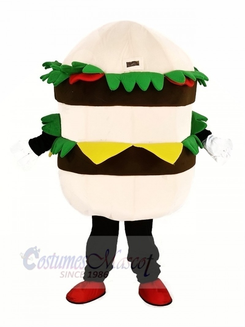 Hamburger with Cheese Mascot Costume Cartoon
