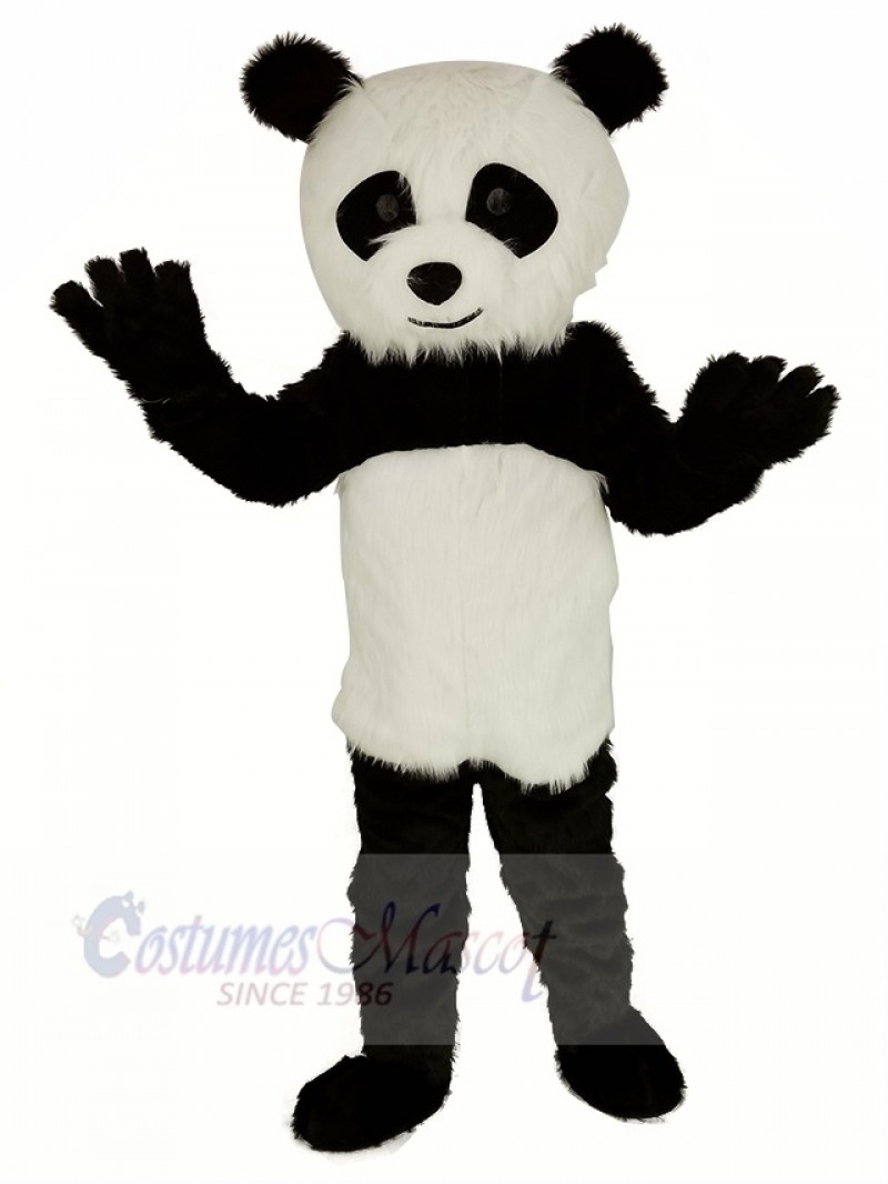 Long-haired Panda Mascot Costume Animal