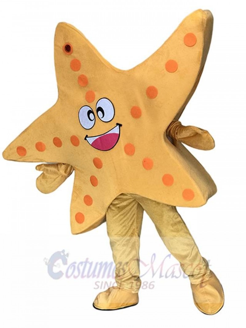 Yellow Starfish Mascot Costumes Sea Ocean