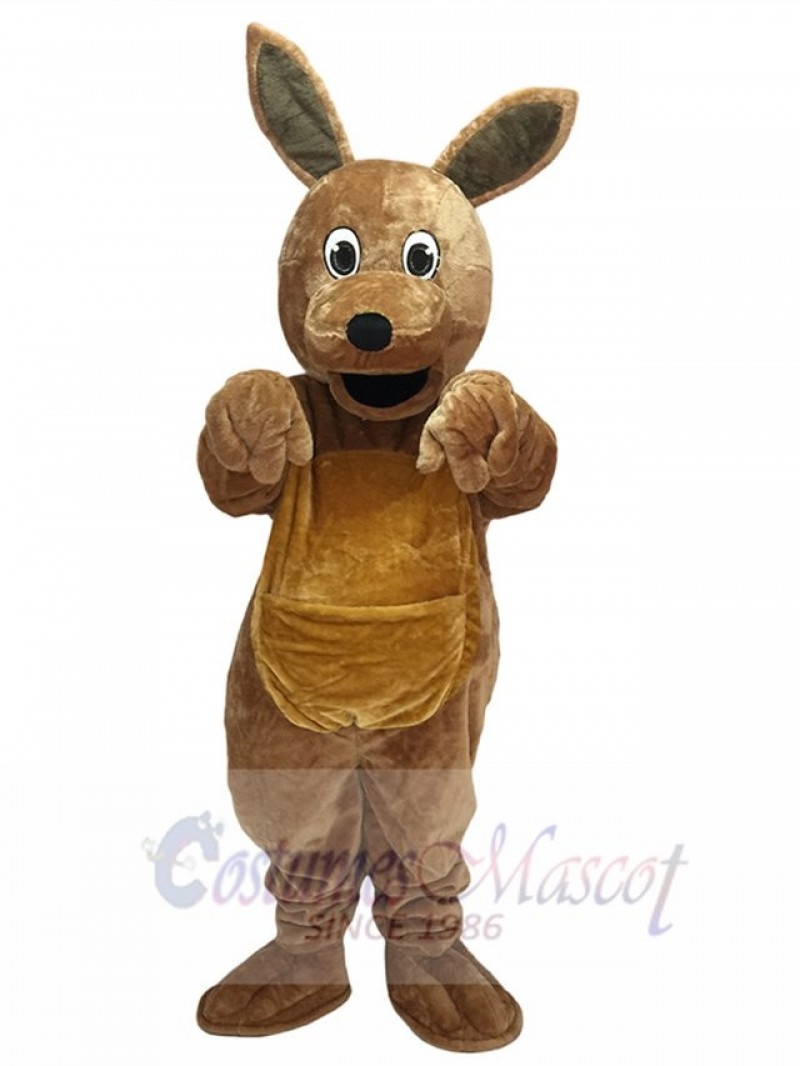 Long Hair Brown Kangaroo Mascot Costume Animal