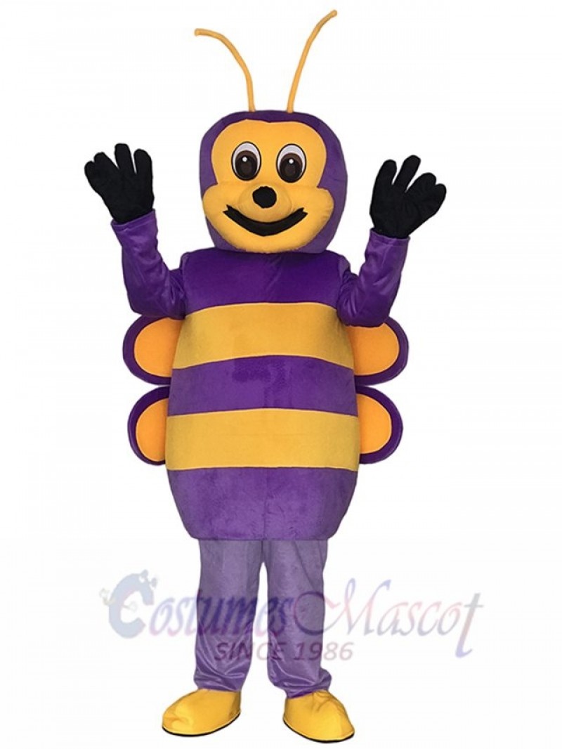 Lovely Purple Bee Mascot Costumes Insect