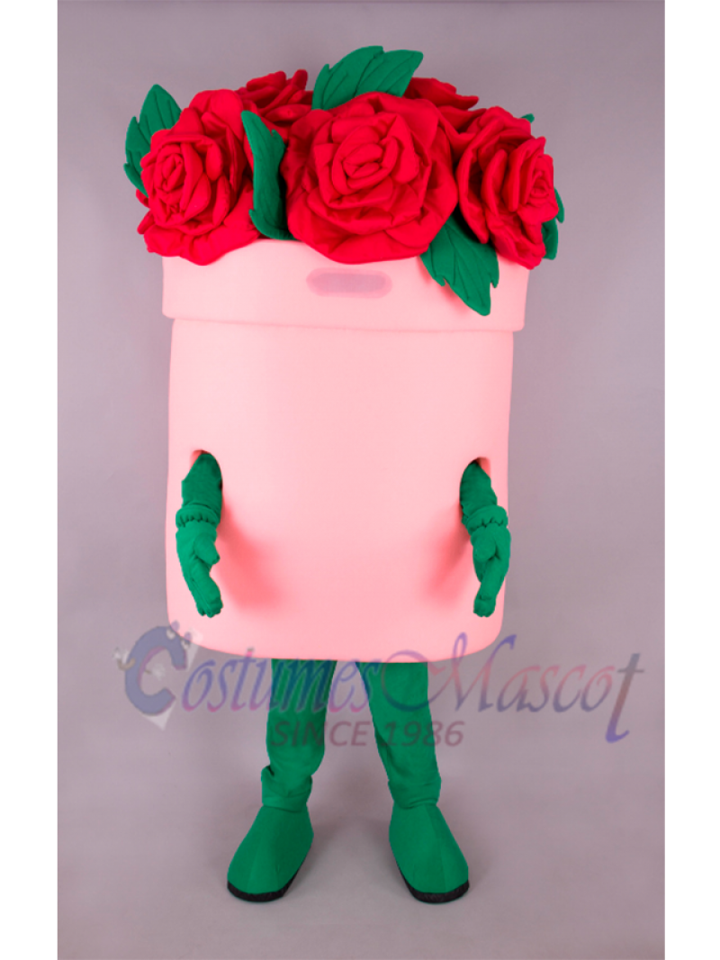 Flower Bucket Mascot Costume