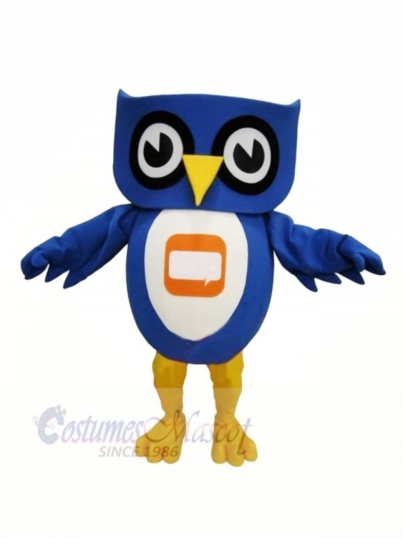 Lovely Blue Owl Mascot Costume Cheap	