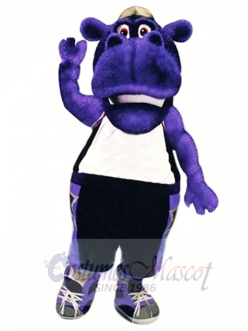 College Hippo Mascot Costume 