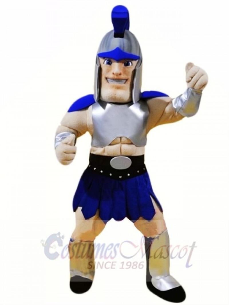 Blue Spartan Mascot Costume 