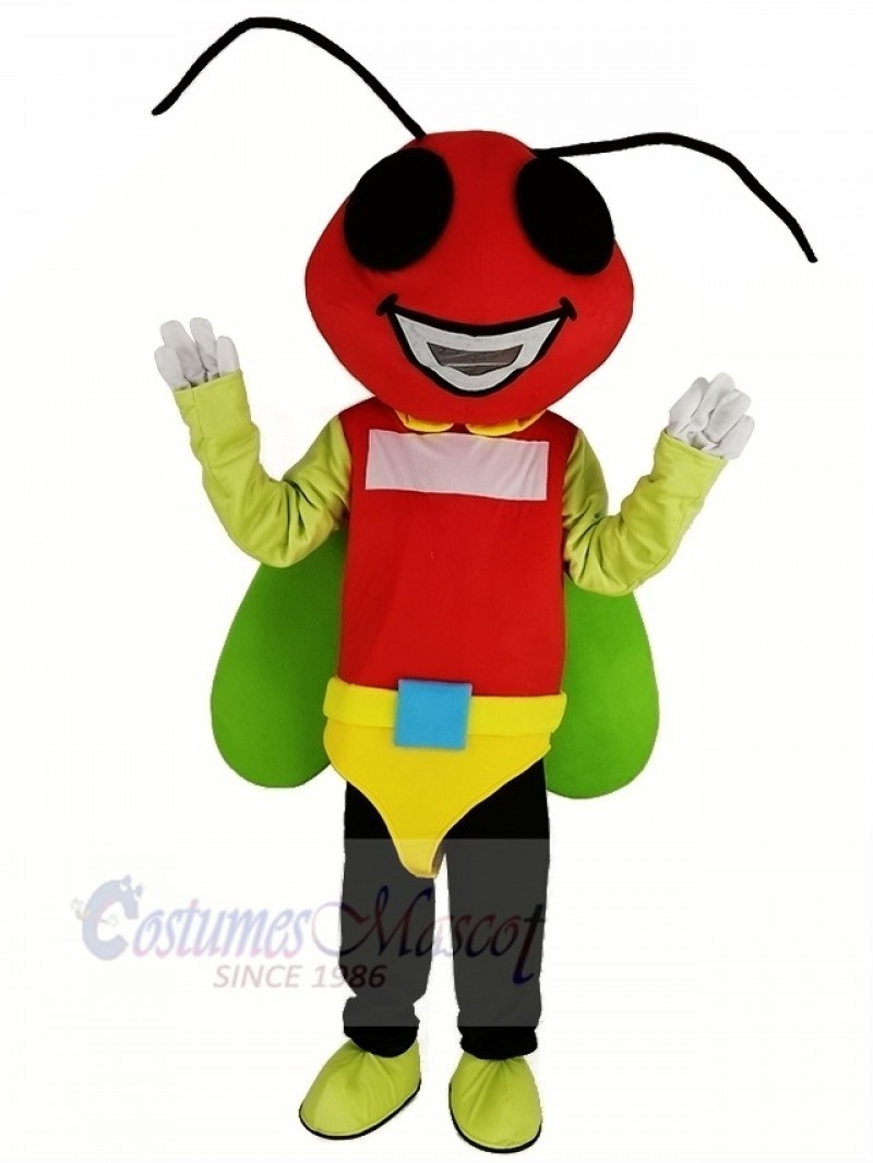 Red Head Firefly Mascot Costume Insect