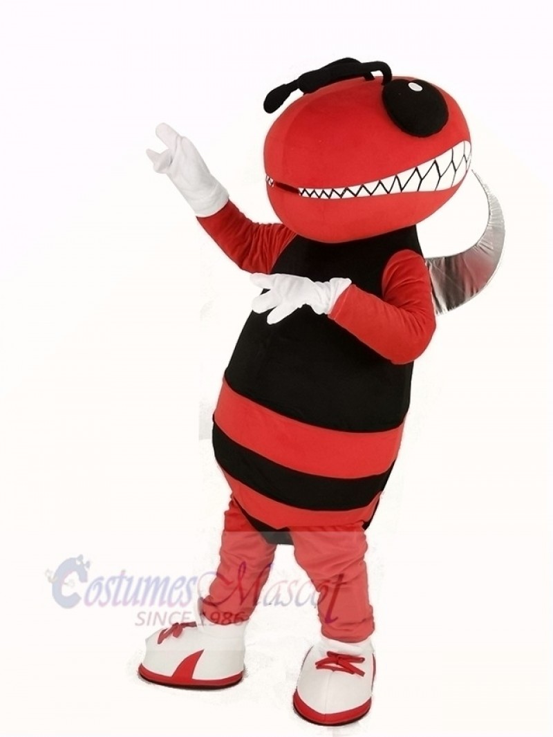 Red and Black Hornet Bee Mascot Costume Insect