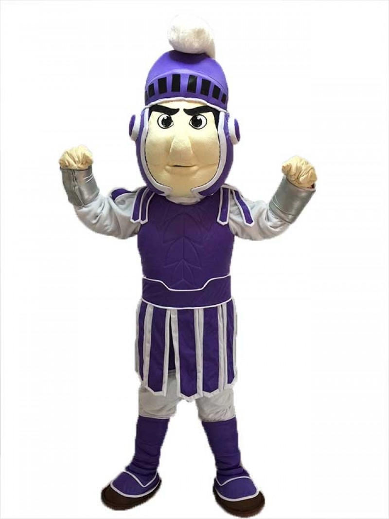 Hot Sale Adorable Realistic New Purple Spartan Trojan Knight Sparty Mascot Costume Custom Fancy Costume Carnival Cosplay